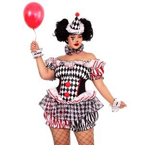Plus Size Darling Harlequin Costume for Women